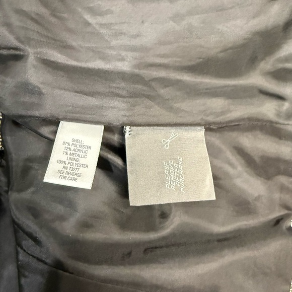 Dana Buchman Brown and Black Blazer with Embellished Trim - Picture 7 of 7